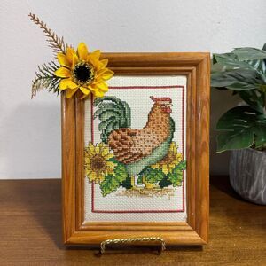 Rooster Cross Stitch Chicken 6.5x8.5"
